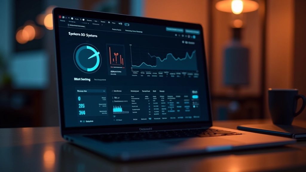 Persona usando software de monitoreo de temperatura en pantalla de portátil